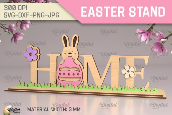 3D Easter Stand Laser Cut: Home SVG for Festive Decor