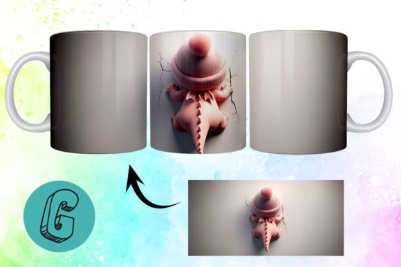 3D Valentine Dragon 3D Mug Wrap (10)